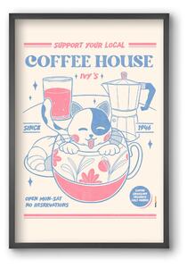 Suport Your Local Cofee House - falikép keretben | artbridge