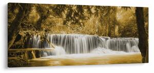 Kép - Vízesés, vintage (120x50 cm)