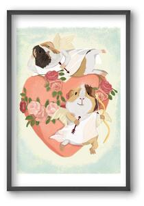 Cupid Guinea Pig Print - falikép keretben | artbridge