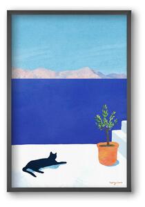 Siesta on the roof - falikép keretben | artbridge