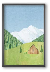 Meadow cabin - falikép keretben | artbridge