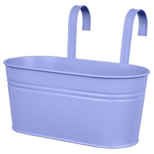 ZINC felakasztható virágláda két virág részére 33 cm, lila