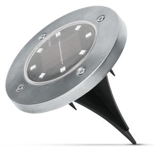 LED-es leszúrható szolár lámpa - kör alakú - középfehér - 12 cm