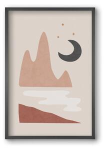 Landscape & Moon - falikép keretben | artbridge