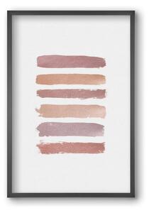Dusty Rose Stripes - falikép keretben | artbridge