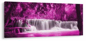 Kép - Vízesés, lila (120x50 cm)