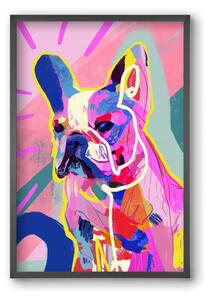 Frenchie - falikép keretben | artbridge