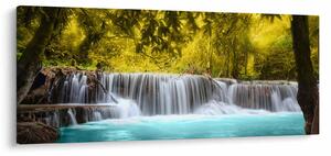 Kép - Vízesés, élénk színekkel (120x50 cm)