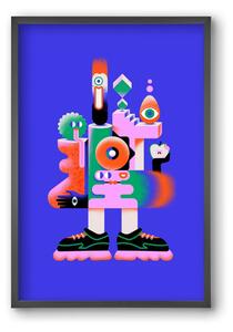 Abstract mecha - falikép keretben | artbridge