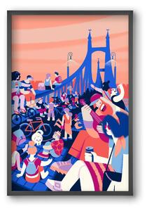 Liberty bridge - falikép keretben | artbridge