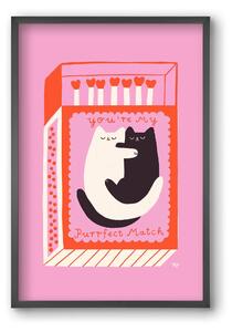 You are My Purrfect Match - falikép keretben | artbridge