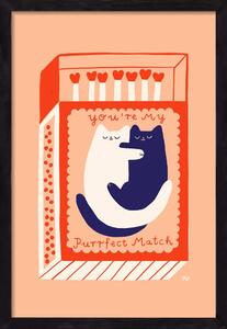 You are My Purrfect Match - falikép keretben | artbridge