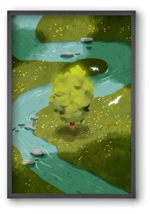 River - falikép keretben | artbridge