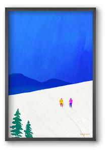 Ski buddies - falikép keretben | artbridge