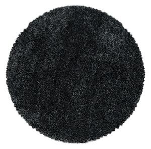 Antracitszürke kerek szőnyeg ø 120 cm Fluffy – Ayyildiz Carpets