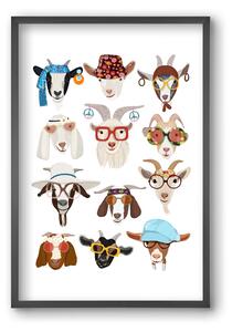 Goats in the 1970's - falikép keretben | artbridge