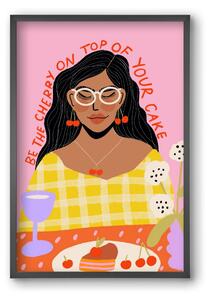 Be the cherry on your own cake - falikép keretben | artbridge