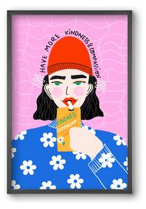 More kindness and compassion - falikép keretben | artbridge