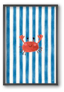 Happy crab - falikép keretben | artbridge