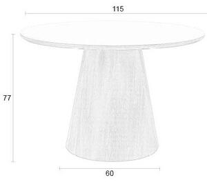 Kerek étkezőasztal kő asztallappal ø 115 cm Almira – White Label