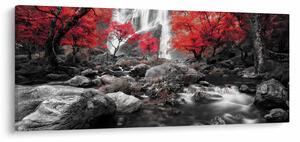 Kép - Vízesések az őszi tájban (120x50 cm)