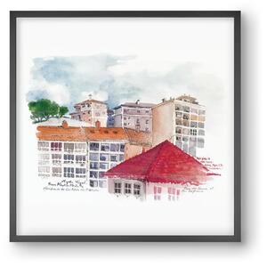 LISBON AQUARELLE NO.15 - falikép keretben | artbridge