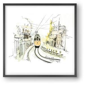 LISBON Aquarelle No.2 - falikép keretben | artbridge