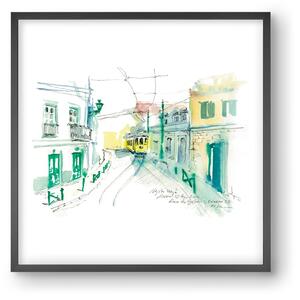 Lisbon Aquarelle No.6 - falikép keretben | artbridge