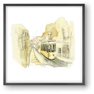 LISBON AQUARELLE NO.11 - falikép keretben | artbridge