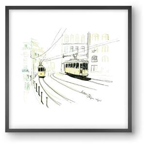 LISBON AQUARELLE NO.9 - falikép keretben | artbridge