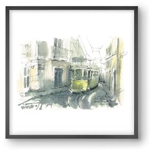 Lisbon Aquarelle No.7 - falikép keretben | artbridge