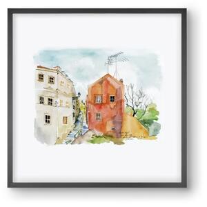 LISBON AQUARELLE NO.12 - falikép keretben | artbridge