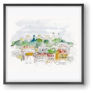 LISBON AQUARELLE NO.13 - falikép keretben | artbridge
