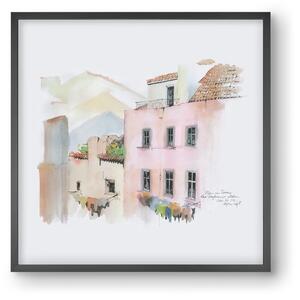 LISBON AQUARELLE NO.14 - falikép keretben | artbridge