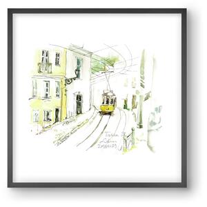 LISBON AQUARELLE NO.27 - falikép keretben | artbridge