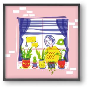 STAY AT HOME & LOVE YOUR PLANTS - falikép keretben | artbridge