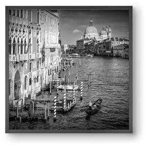 VENICE Canal Grande & Santa Maria della Salute | Monochrome - falikép keretben | artbridge