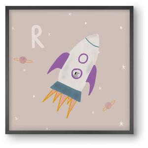 R, mint Rakéta - falikép keretben | artbridge