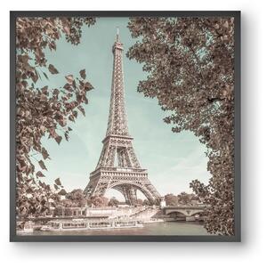 PARIS Eiffel Tower & River Seine | urban vintage style - falikép keretben | artbridge