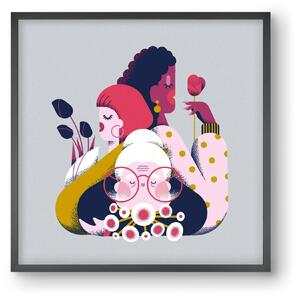 Flower power - falikép keretben | artbridge