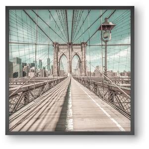 NEW YORK CITY Brooklyn Bridge | urban vintage style - falikép keretben | artbridge