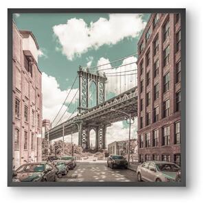 NEW YORK CITY Manhattan Bridge | urban vintage style - falikép keretben | artbridge