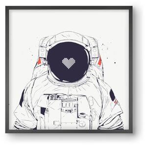 Astronaut love - falikép keretben | artbridge
