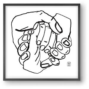 Hand in Handz - falikép keretben | artbridge