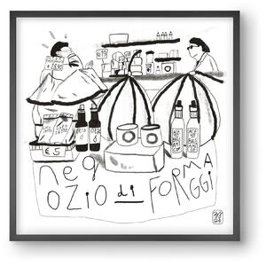 Negozio di Formaggi - falikép keretben | artbridge