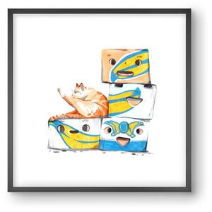Banana boxes - falikép keretben | artbridge