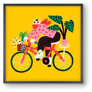 Biking Cat - falikép keretben | artbridge