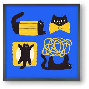 Pasta Cats - falikép keretben | artbridge