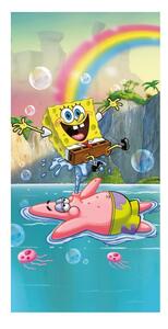Pamut gyerek fürdőlepedő 70x140 cm Sponge Bob "Tropical Duo" – Jerry Fabrics