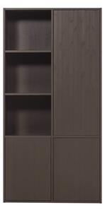 Sötétbarna borovi fenyő moduláris szekrény 108x215 cm Meggy – WOOOD